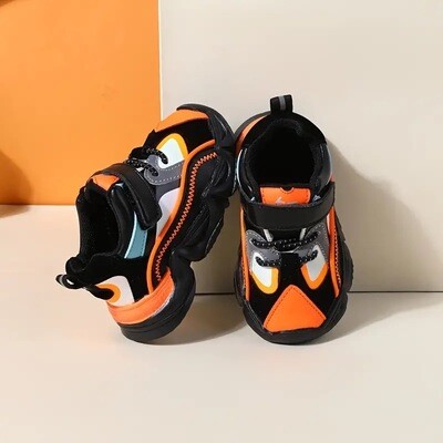 Stylish & Comfy Baby Boys' Low Top Sneakers - Lightweight Anti-Slip With Hook & Loop Fastener For Outdoor Activities!