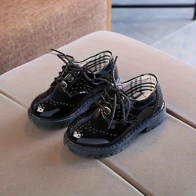 Vintage Low Top Lace Up Oxford Shoes For Boys, Breathable Non Slip Dress Shoes For Performance Party Wedding, Spring And Autumn
