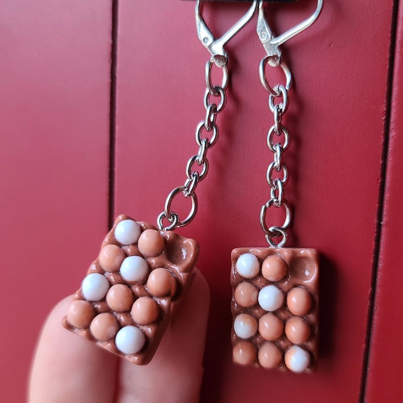 Mini Egg Carton Earrings