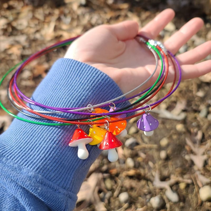 Mushroom necklace 