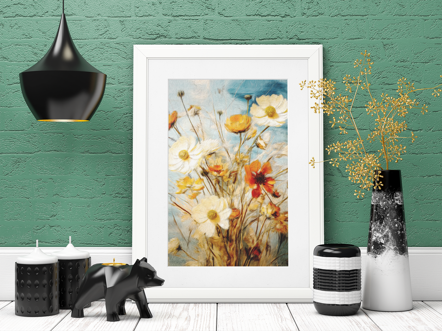 Golden Hues and Dewy Blues - Make it yourself - Instant Artwork