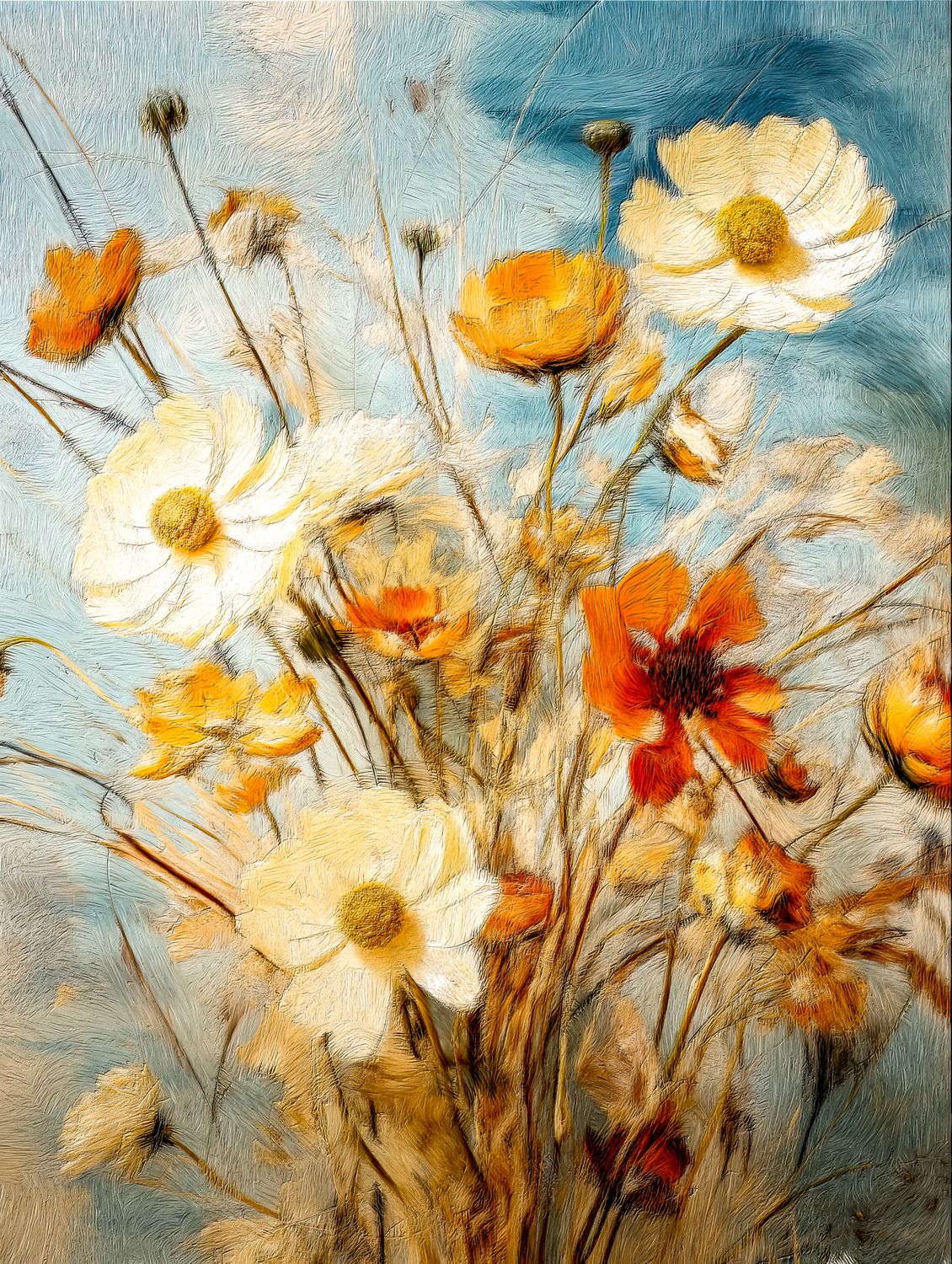 Golden Hues and Dewy Blues - Make it yourself - Instant Artwork