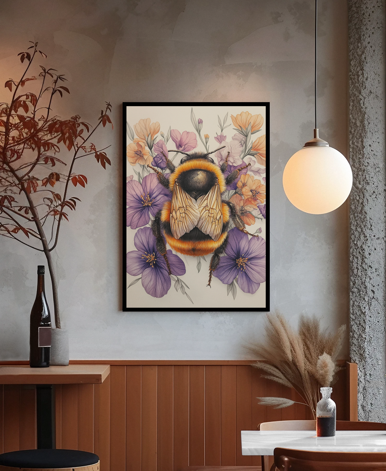 Bumblebee Floral Artwork Collection No.1 -  Colour and Create Six-Pack