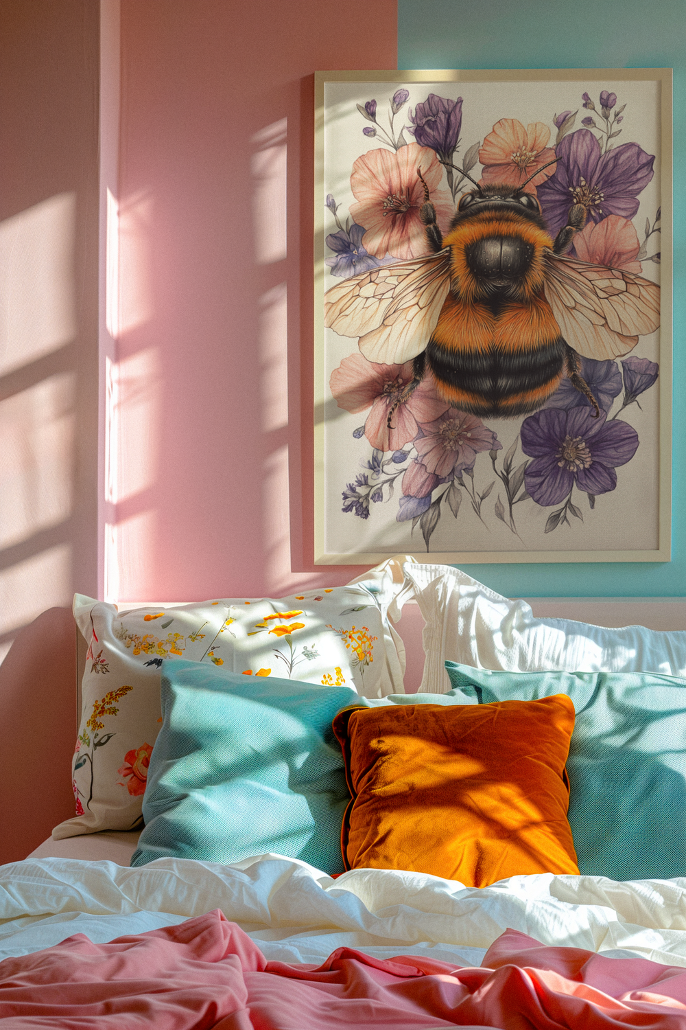 Bumblebee Floral Artwork Collection No.2 - Colour and Create Six-Pack