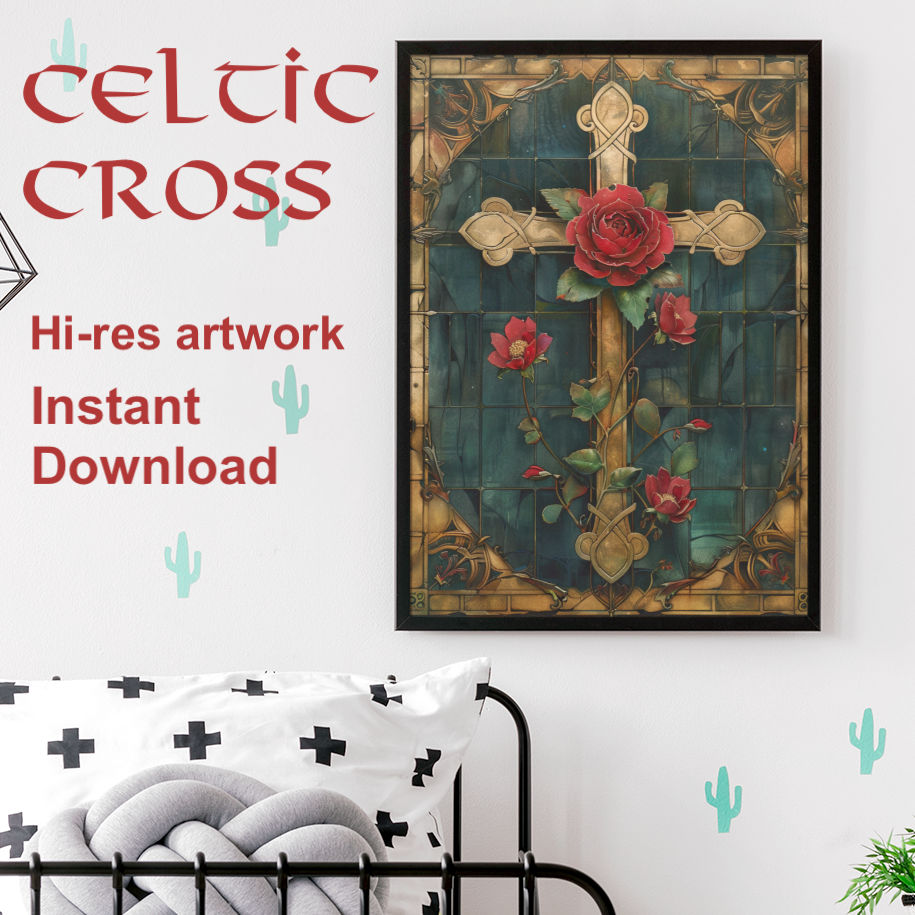 Celtic Cross 3 - Make it yourself - Instant Artwork