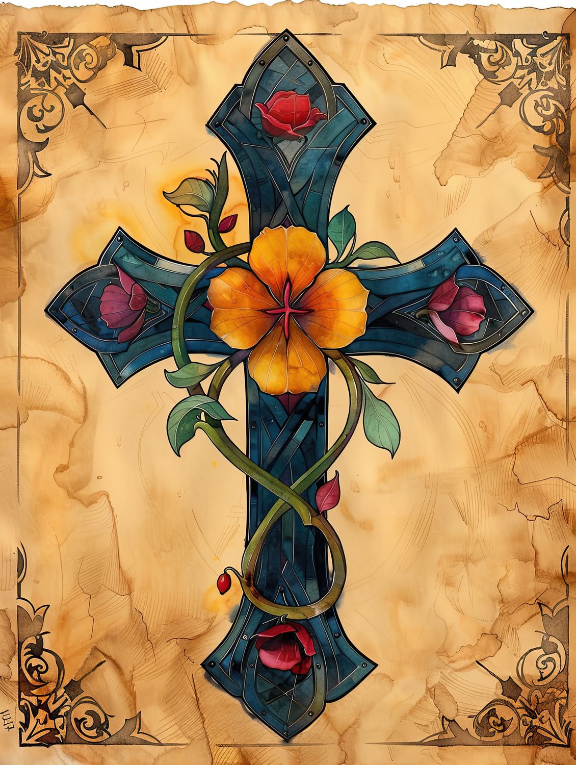 Celtic Cross 4 - Make it yourself - Instant Artwork