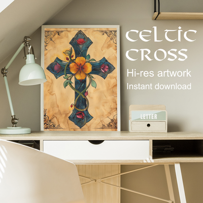 Celtic Cross 4 - Make it yourself - Instant Artwork