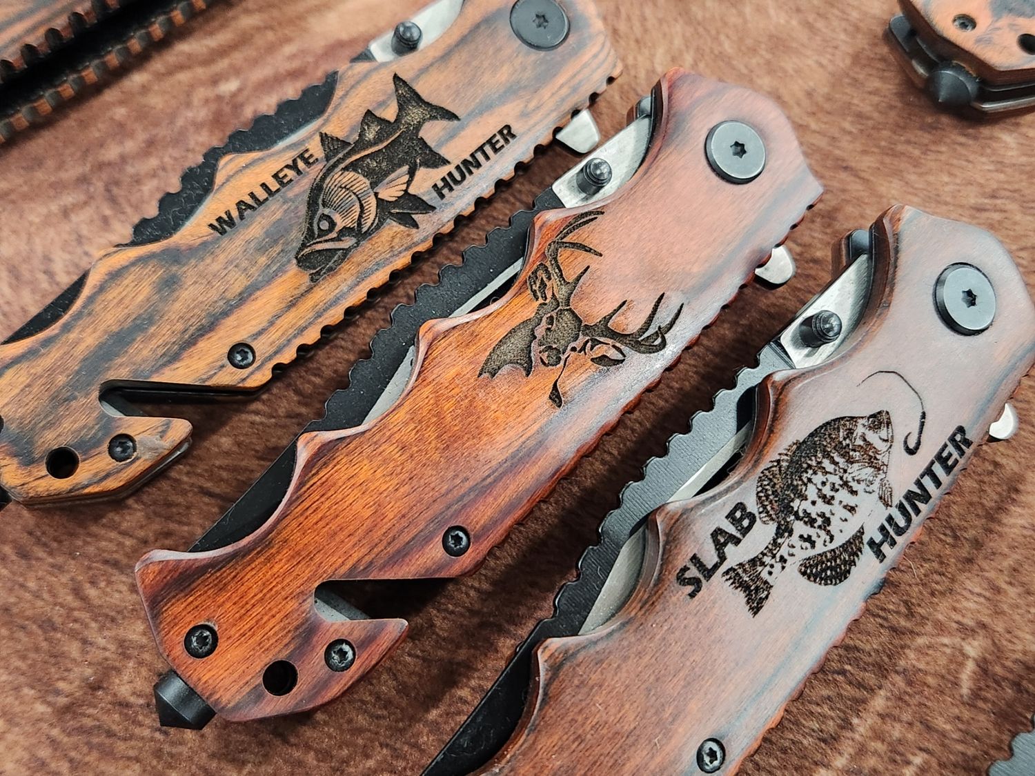 Natural Wood Handled Pocket Knife