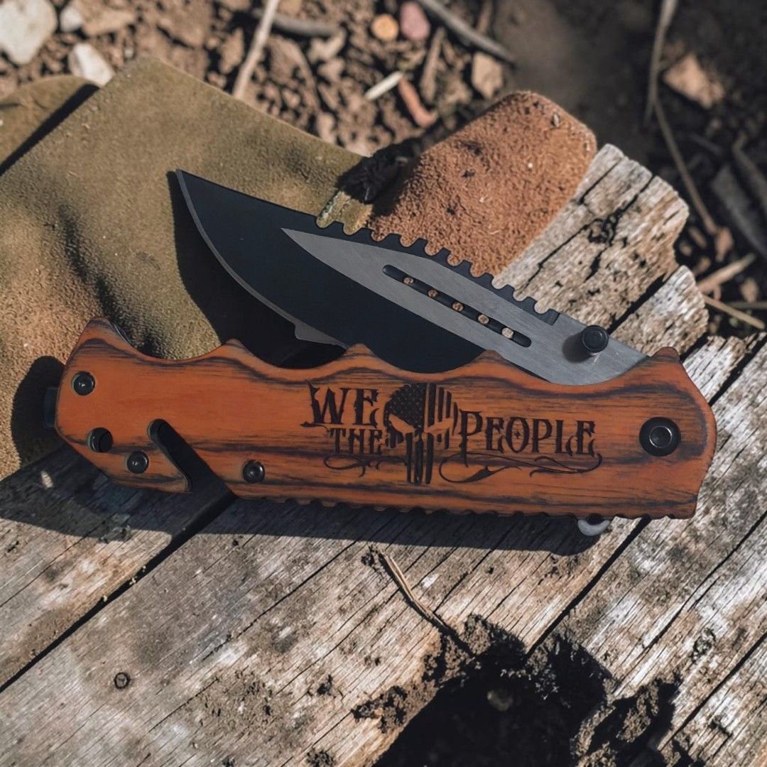 Natural Wood Handled Pocket Knife