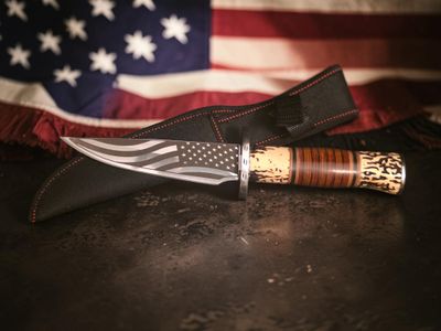 "Deer Antler" Handled Fixed Blade