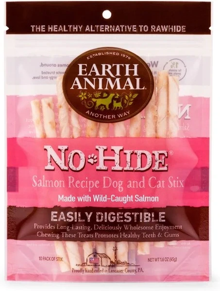 Earth Animal No Hide Stix 10 Pack Salmon