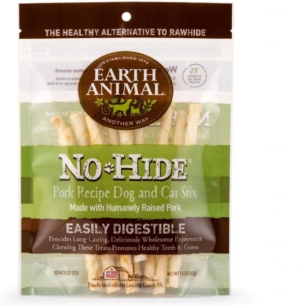 Earth Animal No Hide Stix 10 Pack Pork