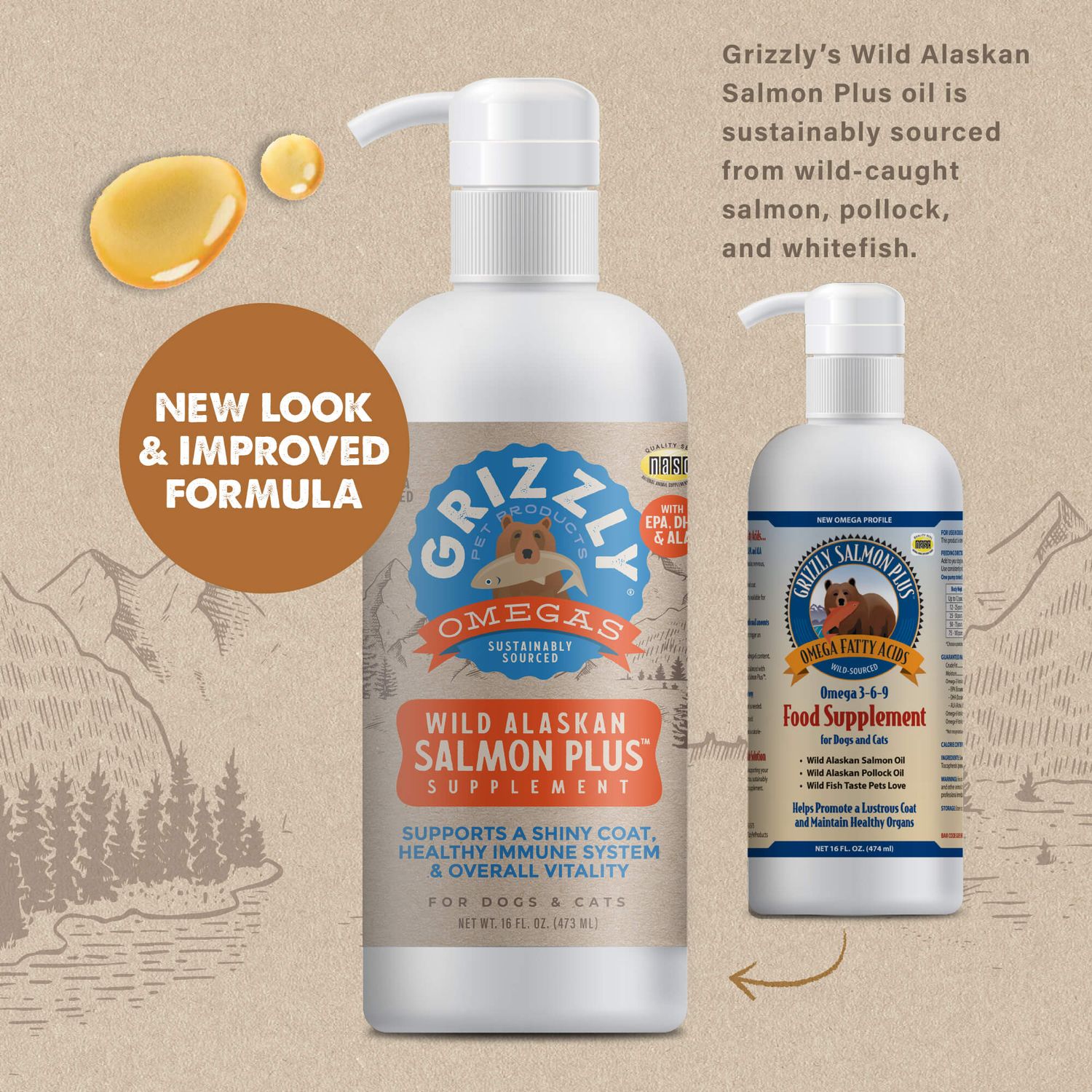 Grizzly Salmon Oil 8oz