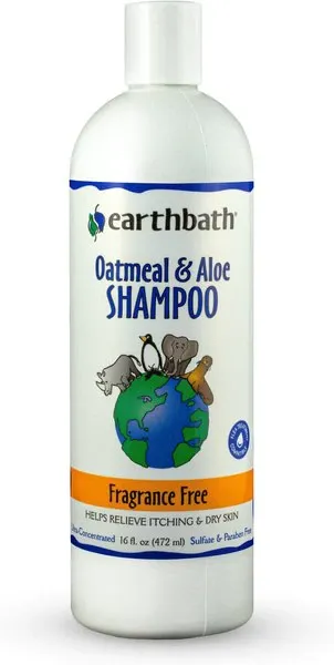 Earthbath Oatmeal Aloe Fragrance Free Shampoo 16oz