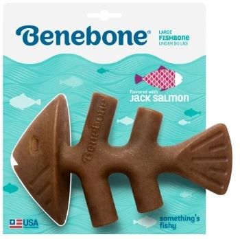 Benebone Fishbone Jack Salmon Large
