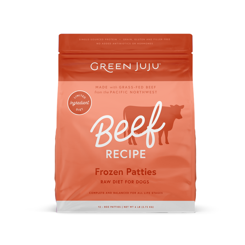 Green Juju Frozen Beef Patties 6lb