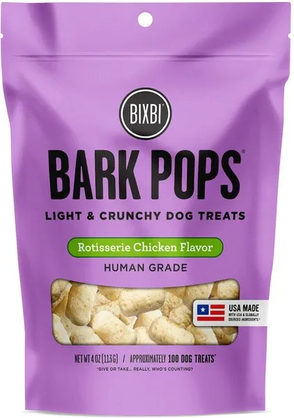 Bixbi Bark Pops Rotisserie Chicken Flavor 4oz
