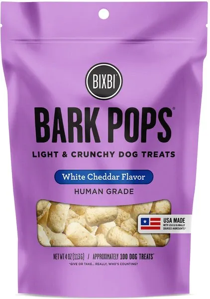 Bixbi Bark Pops White Cheddar Flavor 4oz