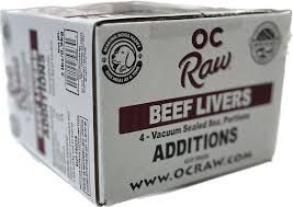 OC Raw Additions Beef Livers Single Pack 8oz