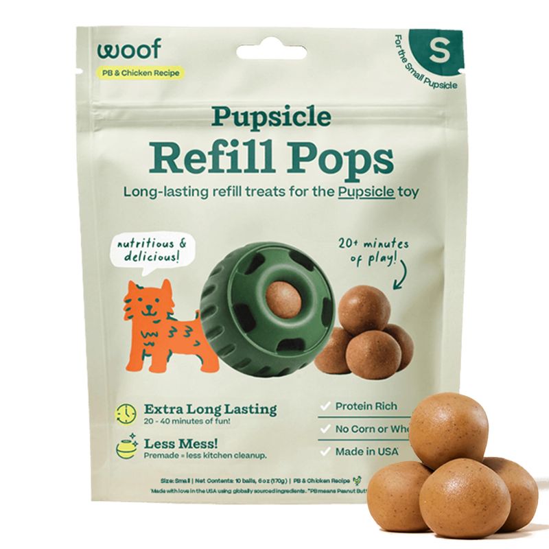 Woof Pupsicle Refills Pops PB &amp; Chicken Small