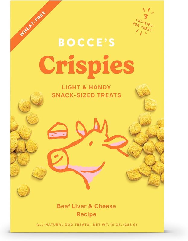 Bocce&#39;s Crispies Beef Liver &amp; Cheese 10oz Box