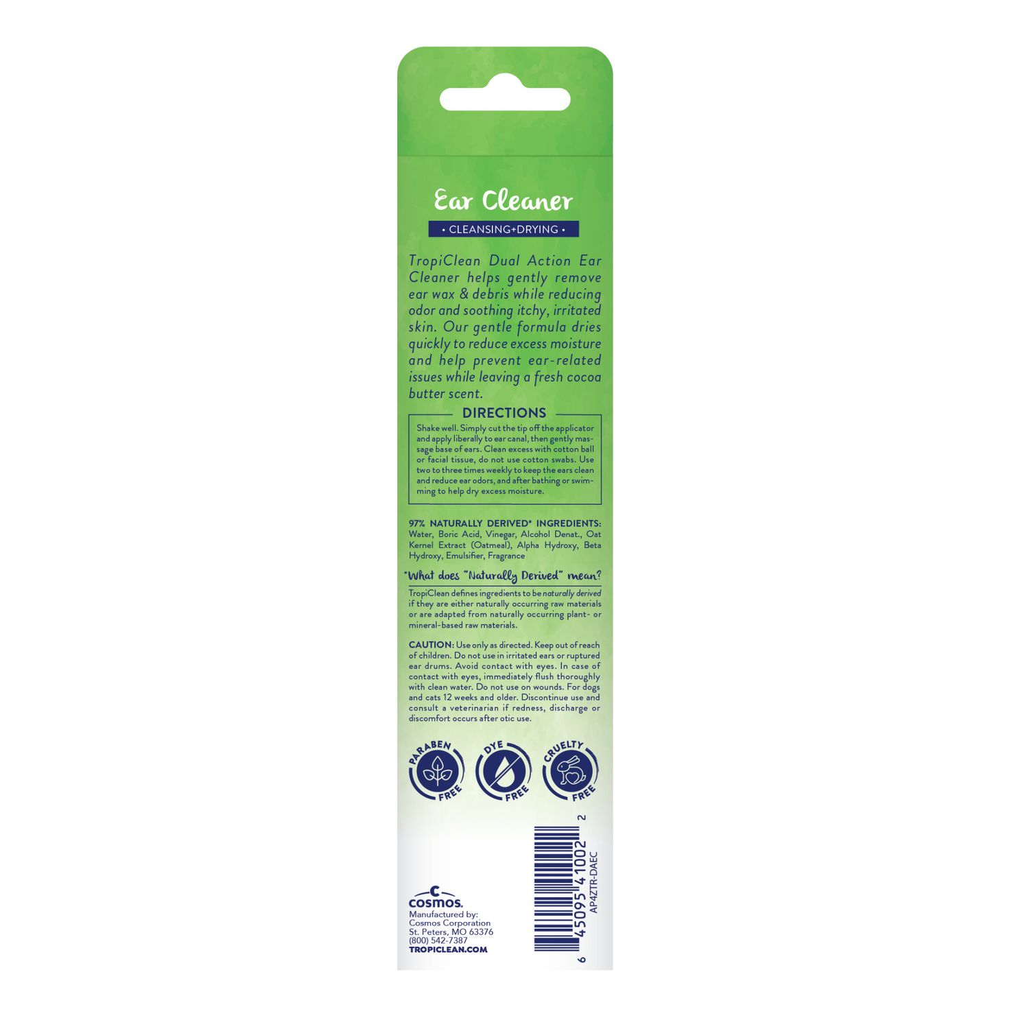 TropiClean Ear Cleaner Dual Action 4oz