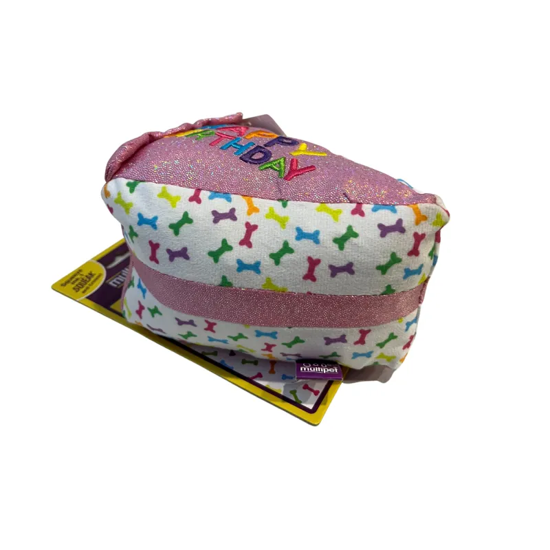 Multipet Birthday Cake Slice Pink 6&quot;