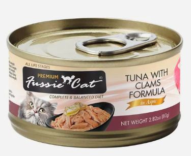 Fussie Cat Tuna &amp; Clams 2.8oz