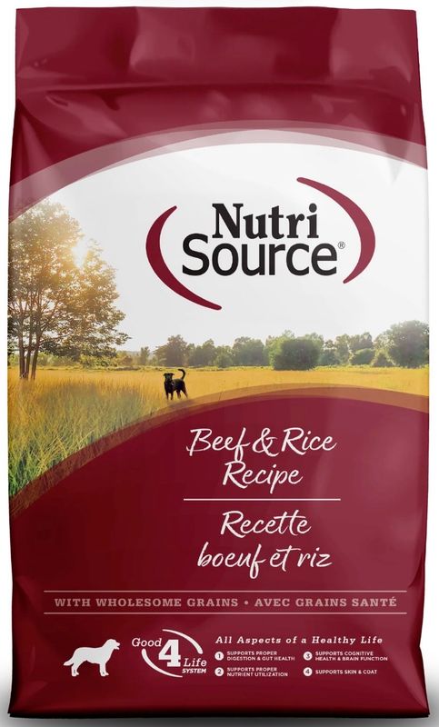 Nutrisource Dog Beef &amp; Brown Rice 12lb
