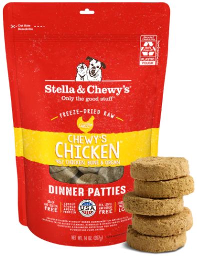 Stella &amp; Chewy's Freeze Dried Chicken Dinner Patties 14oz