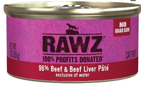 Rawz Cat 96% Beef &amp; Beef Liver Pate 5.5oz