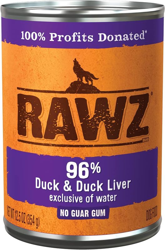Rawz 96% Duck &amp; Duck Liver 12.5oz