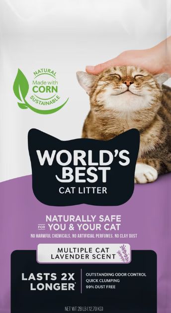 World's Best Cat Clumping Lavender Scented Purple 28lb