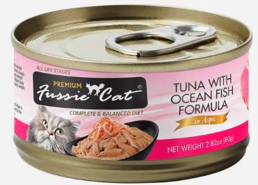 Fussie Cat Tuna &amp; Ocean Fish In Aspic 5.5oz