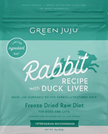 Green JuJu FD Rabbit &amp; Duck Liver 14oz