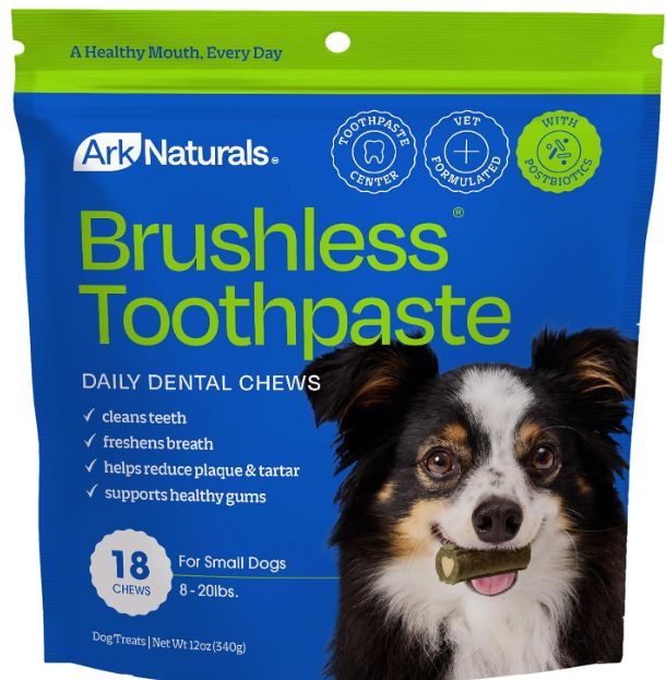 Ark Naturals Brushless Toothpaste Dental Chew Small