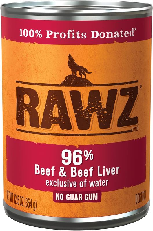Rawz 96% Beef &amp; Beef Liver 12.5oz