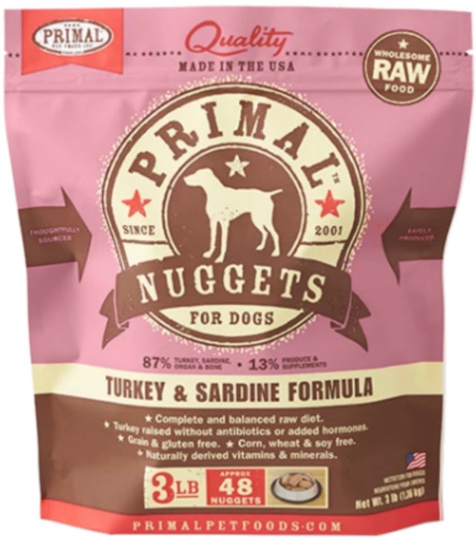 Primal Nuggets Turkey &amp; Sardine 3lb