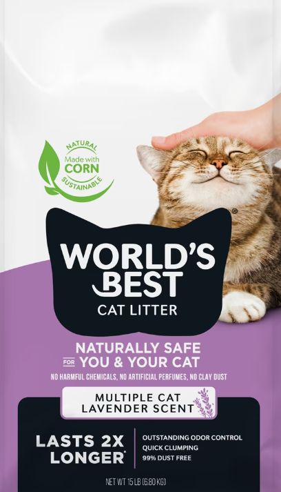 World's Best Cat Clumping Lavender Scented Purple 15lb