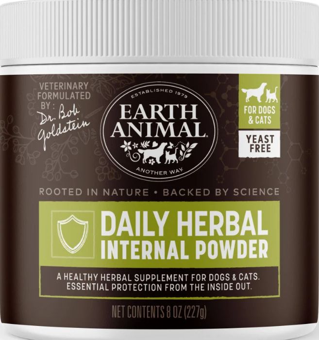 Earth Animal Daily Herbal Internal Powder Yeast Free 8oz