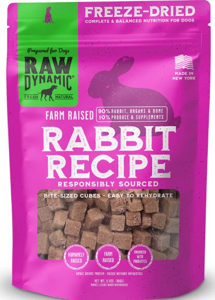 Raw Dynamic Freeze Dried Rabbit 5.5oz