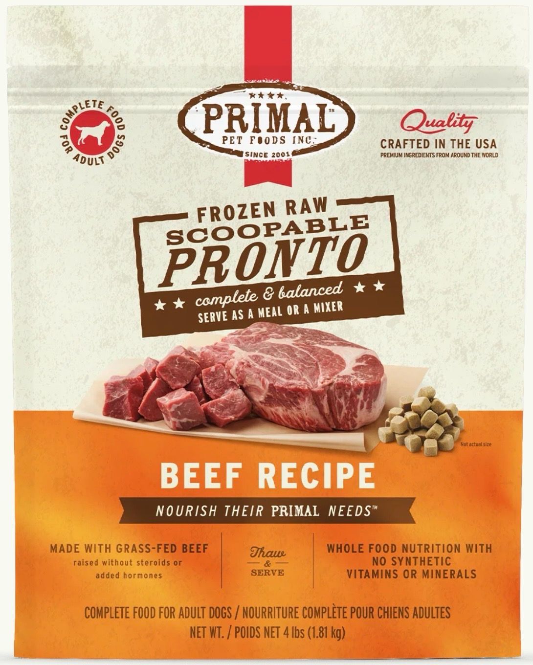 Primal Pronto Beef 4lb