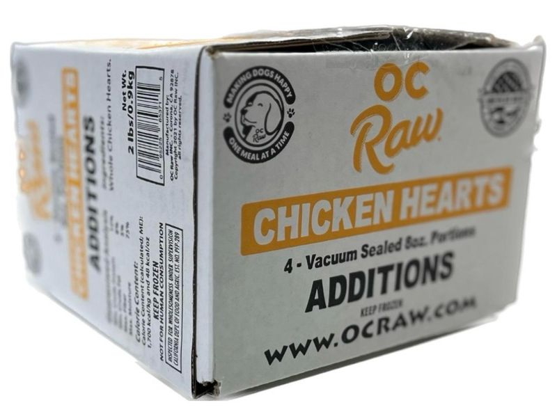 OC Raw Additions Chicken Hearts Single Pack 8oz