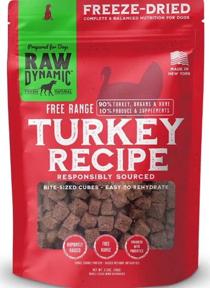 Raw Dynamic Freeze Dried Raw Turkey 14oz