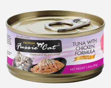 Fussie Cat Tuna &amp; Chicken in Aspic 2.8oz