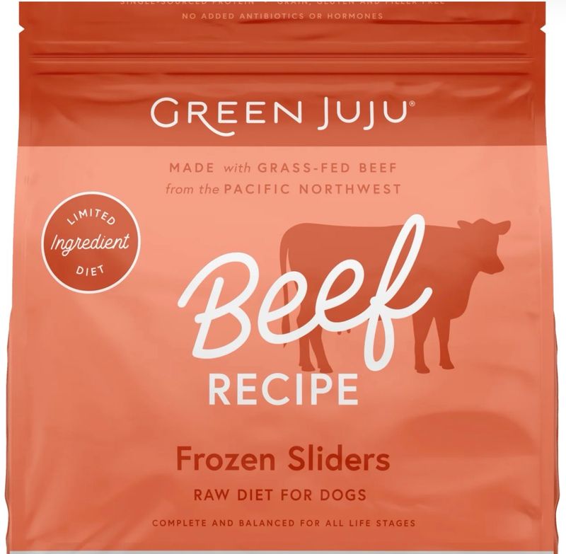 Green Juju Frozen Beef Patties 6lb