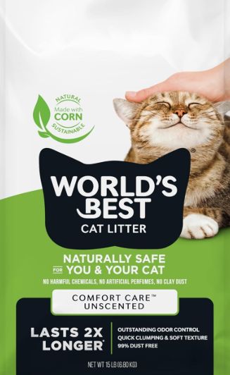 World's Best Cat Clumping Unscented Green 8lb