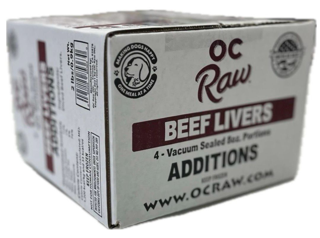 OC Raw Additions Beef Livers Single Pack 8oz