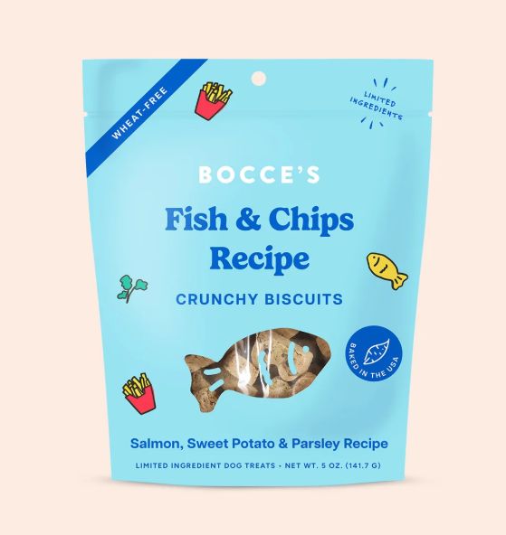 Bocce's Crunchy Biscuits Fish &amp; Chips 5oz