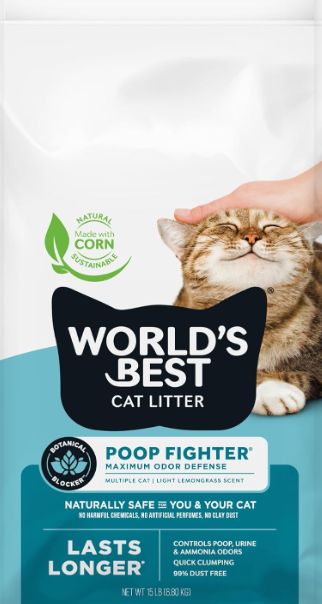 World's Best Cat Litter Poop Fighter 15lb